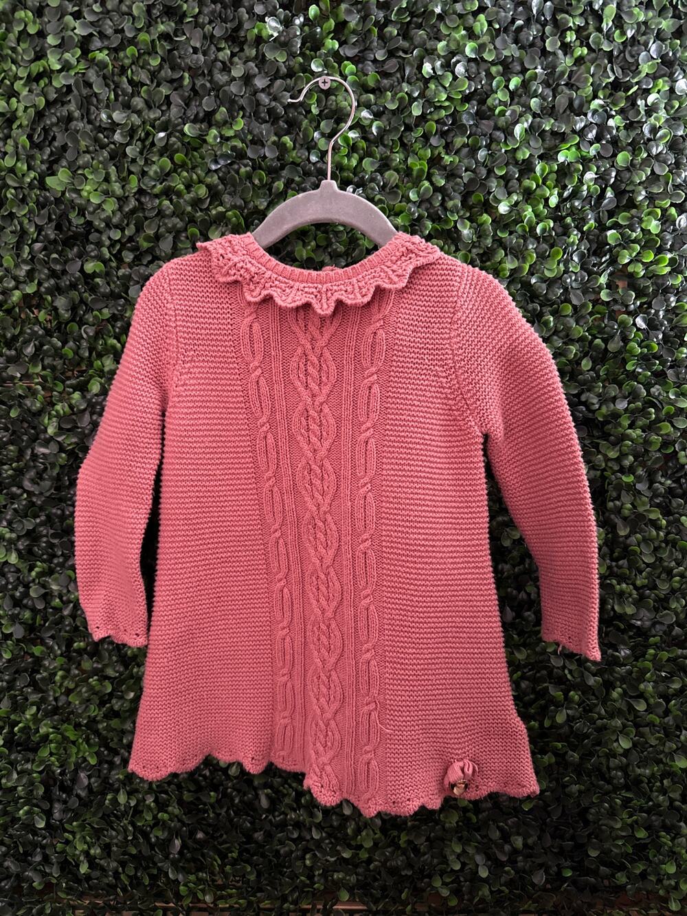 Rachel Zoe, Baby Girl Knit Dress, Soft, Includes Hat Size 6-9 Months
